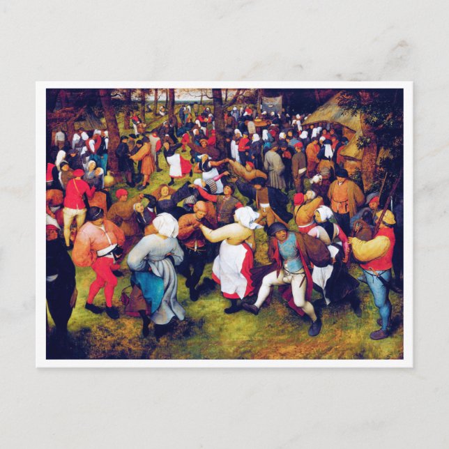 The Wedding Dance, Pieter Bruegel Postcard (Front)