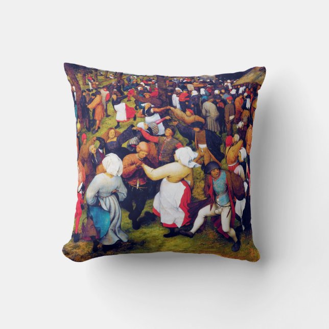The Wedding Dance, Pieter Bruegel Throw Pillow (Front)