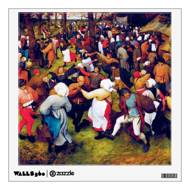 The Wedding Dance, Pieter Bruegel Wall Decal (Front)