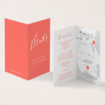 The wedding event details guest schedule map coral<br><div class="desc">Wedding reception and after party handy schedule and map enclosure card is part of the matching simple typographic heart blue white wedding set. Ideal to use as a wedding information card or for a directions card to keep you guest informed where to go on the day and the after party,...</div>