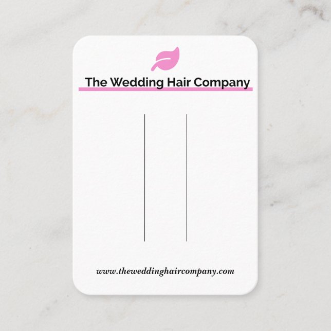 The Wedding Hair Company Business Card (Front)