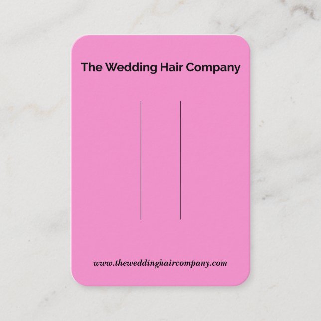 The Wedding Hair Company Business Card (Front)