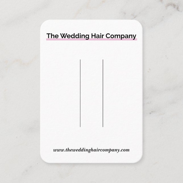 The Wedding Hair Company Business Card (Front)