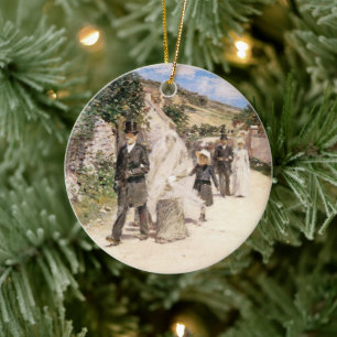 The Wedding March by Robinson, Vintage Newlyweds Ceramic Ornament