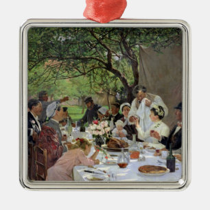 The Wedding Meal at Yport, 1886 Metal Ornament