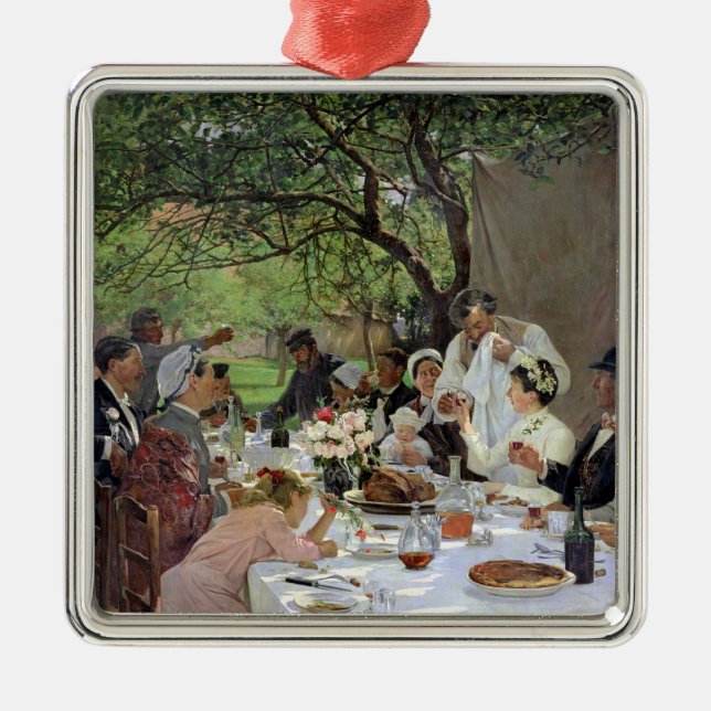 The Wedding Meal at Yport, 1886 Metal Ornament (Front)