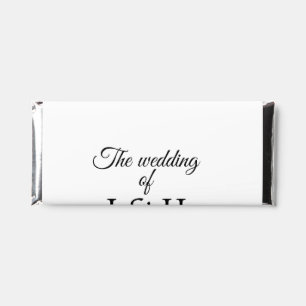 The wedding of add couple name initial letter date hershey bar favors