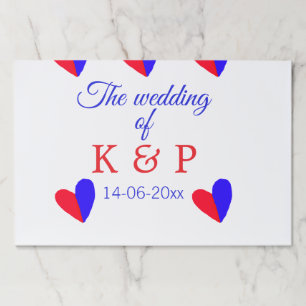 The wedding of add couple name initial letter date paper pad