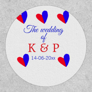 The wedding of add couple name initial letter date patch