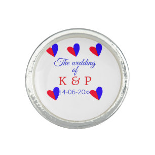 The wedding of add couple name initial letter date ring