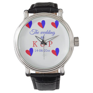 The wedding of add couple name initial letter date watch