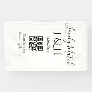 The wedding of add couple name QR code scan detail Banner
