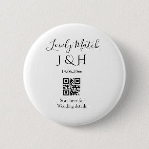 The wedding of add couple name QR code scan detail Button