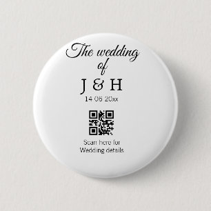 The wedding of add couple name QR code scan detail Button