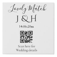 The wedding of add couple name QR code scan detail