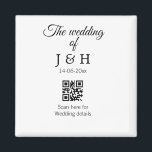 The wedding of add couple name QR code scan detail Magnet<br><div class="desc">For lovers like us</div>