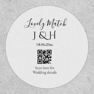 The wedding of add couple name QR code scan detail Patch