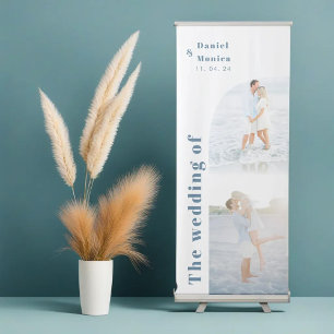 The wedding of - arch design photos party retractable banner