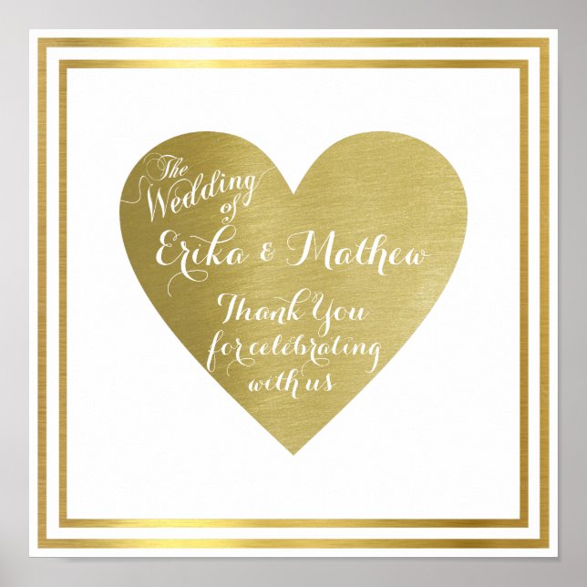 the wedding of (couple names), reception love poster (Front)