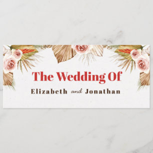 The wedding of Desert flowers boho card