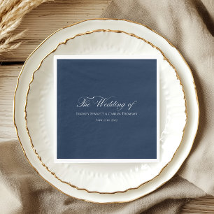  The wedding of Elegant Navy Blue Wedding Napkins