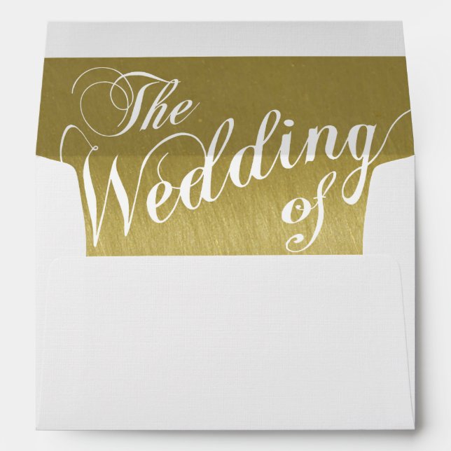 the wedding of... golden inside envelope (Back (Bottom))