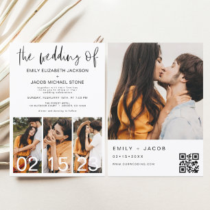 The Wedding of Minimalist QR code Simple