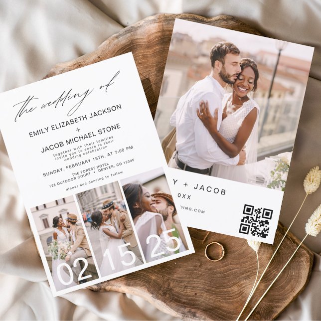 The Wedding of Minimalist QR code Simple Invitation (Creator Uploaded)