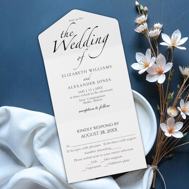 The Wedding of | Minimalist Wedding All In One Invitation (Creator Uploaded)