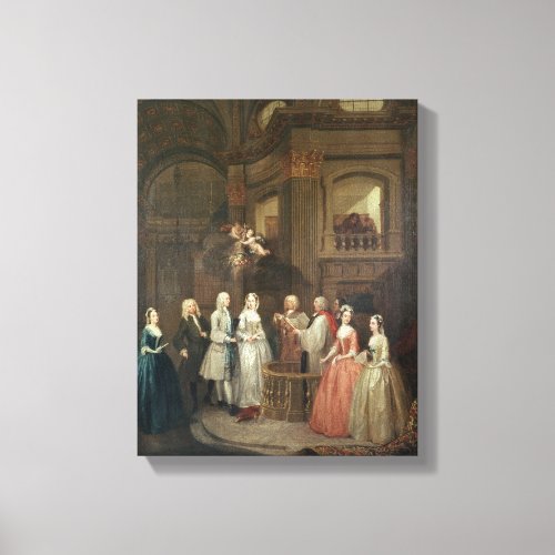 The Wedding of Stephen Beckingham and Mary Cox Canvas Print