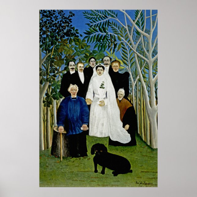 The Wedding Party by Henri Rousseau Poster (Front)