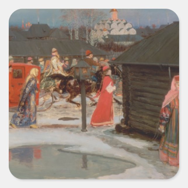 The Wedding Procession Square Sticker (Front)