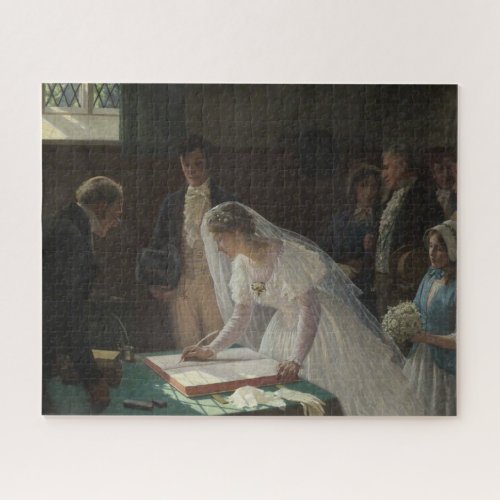 The Wedding Register by Edmund Blair Leighton Jigsaw Puzzle