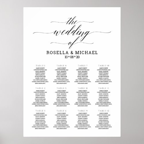 The Wedding Seating Chart
