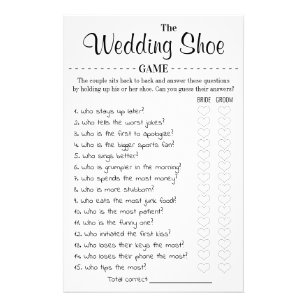 The Wedding Shoe Game Card Flyer