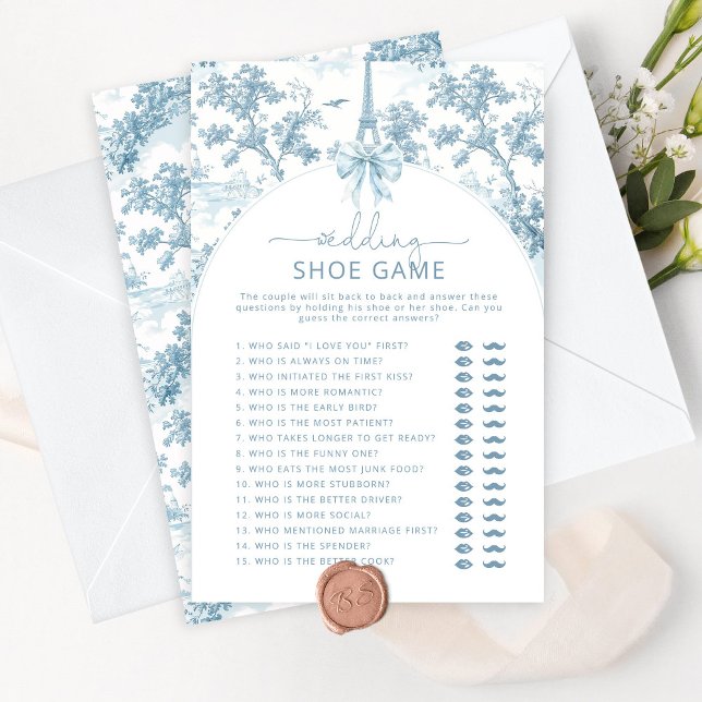 The wedding shoe game Toile French bridal game (Creator Uploaded)