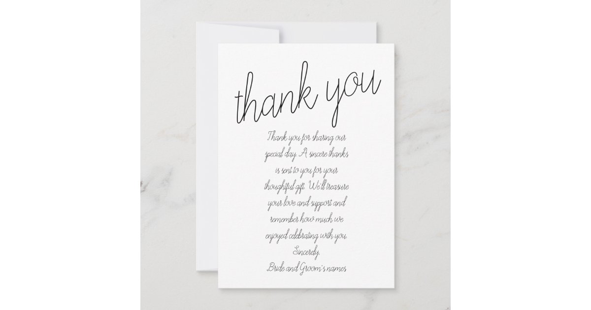 “the Wedding” Wedding Thank You Card | Zazzle