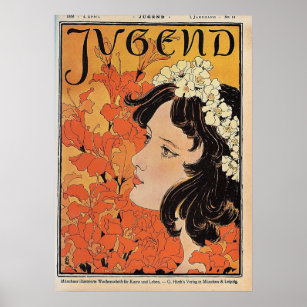 The weekly magazine Jugend No 14  Otto Eckmann  18 Poster