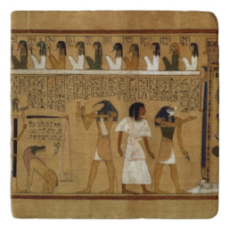 The Weighing of the Heart against Maat&#39;s Feather Trivet