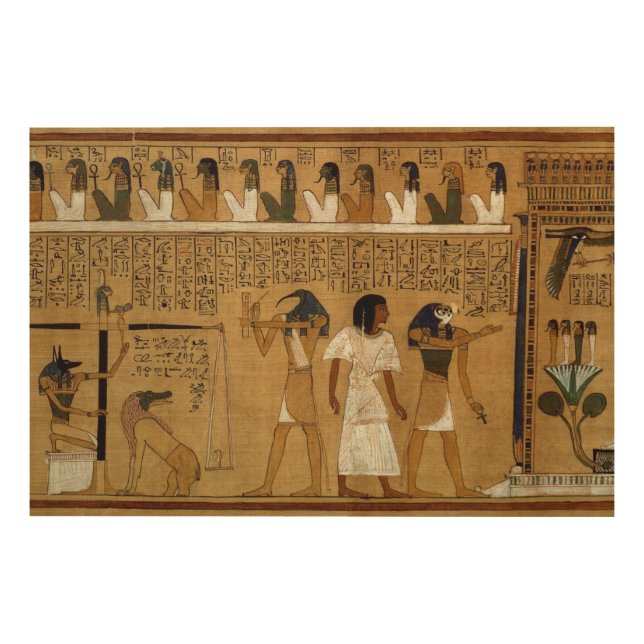 The Weighing of the Heart against Maat's Feather Wood Wall Art (Front)