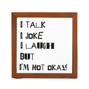 The Weight of Laughter – Mental Health Awareness Desk Organizer