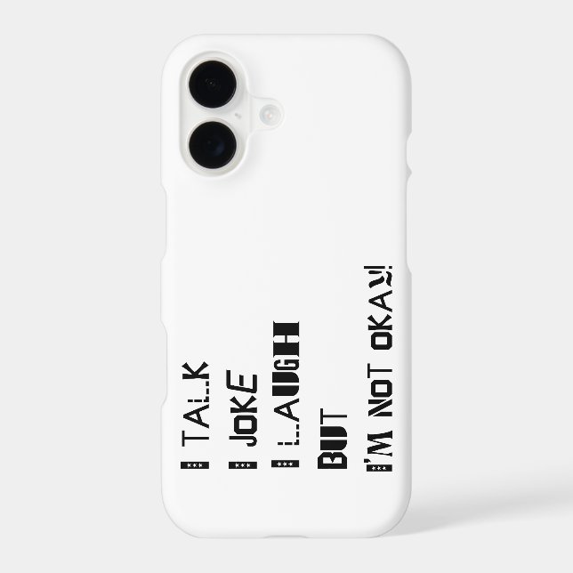 The Weight of Laughter – Mental Health Awareness iPhone Case (Back)