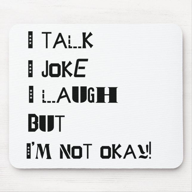 The Weight of Laughter – Mental Health Awareness Mouse Pad (Front)