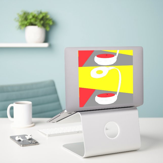 The Weighted Laptop Case Sticker (Laptop On Desk)