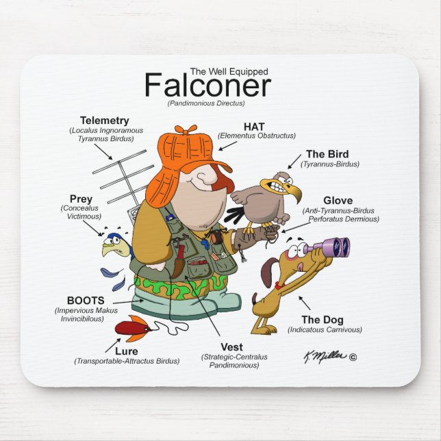 The Well Equiped Falconer Mouse Pad (Front)