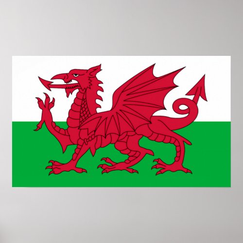 The Welsh Flag Poster