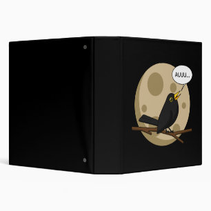 The Werebird - Blackbird Howling at the Moon Comic 3 Ring Binder