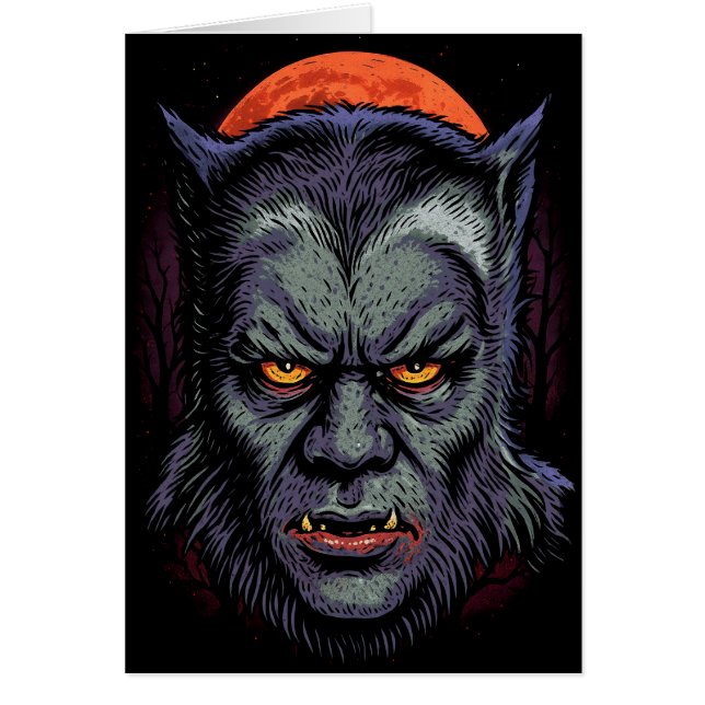 The Werewolf Curse Greeting Card - Custom Message (Front)