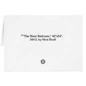 "The West Bedroom" (Back Horizontal)