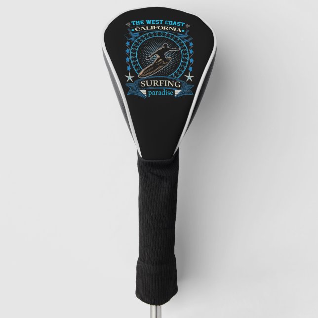 The West Coast. California Paradise Golf Head Cover (Front)